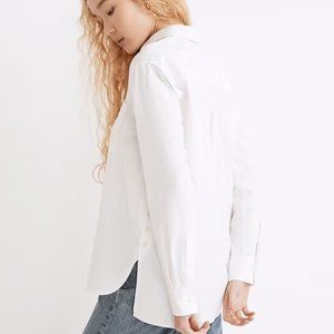 NWT Madewell White Oversized Ex-Boyfriend Shirt / XX-SMALL / EYELET WHITE